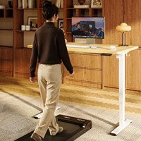 Bureau debout ergonomique en bois d'érable blanc avec double moteur électrique, table motorisée à hauteur réglable