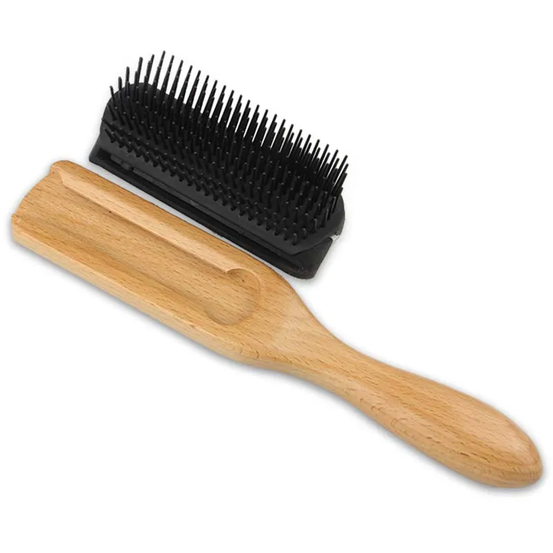 2024 nouveau Style dégradable mode Nature bambou/bois cheveux longs pour les femmes brosse à cheveux cuir chevelu Massage peigne