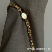 Jam Tangan Wanita High-Beauty dengan Gelang Batu Mata Harimau, Mewah Ringan, Gaya Vintage, Eksklusif, dan Unik