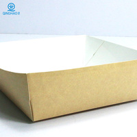 Boîtes et plateaux rectangulaires jetables en papier pour sandwichs, résistants à la graisse, biodégradables, écologiques et de qualité alimentaire, très demandés