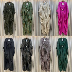 Robe Abaya du Moyen-Orient, Kaftan ample et modeste, rétro, printemps-été, mode féminine, imprimé géométrique, robe longue pour le Ramadan, maxi - Product Image 3
