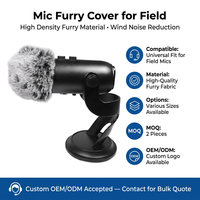 Protection anti-vent pour microphone en fourrure synthétique, réduction du bruit du vent, housse en fourrure pour microphone pour enregistrement sur le terrain
