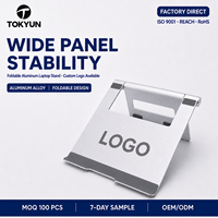 Support d'ordinateur portable en alliage d'aluminium réglable, pliable, ergonomique et portable pour bureau – Fournisseur d'usine OEM ODM en gros