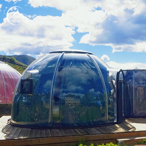 8M <strong>Glamping</strong> Solar Geodesic PC <strong>Dome</strong> With Bathroom