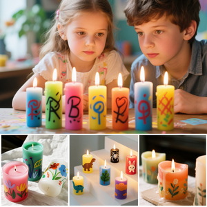 Stylo de peinture à la cire pour bougies, 30 couleurs, 10 ml, non toxique, pour créer des bougies colorées, peintures acryliques pour la fabrication artisanale DIY. - Product Image 5