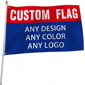 High Quality Wholesale 150D Polyester Flying Customized Logo Printing 3*5ft Custom <b>Flags</b> Banner - Product Image 3