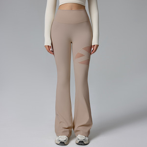 Leggings de yoga réversibles taille haute amincissants, légers, sans couture, effet ventre plat, en maille d'été, grandes tailles - Product Image 5