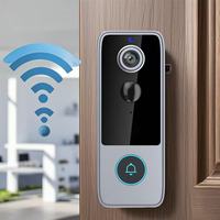 Caméras de sonnette sans fil avec moniteur, interphone audio bidirectionnel, détection de mouvement PIR, caméra extérieure pour la maison