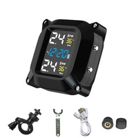 Système de surveillance de la pression des pneus (TPMS) universel pour moto avec puce intelligente, activation/désactivation automatique, affichage alimenté par énergie solaire
