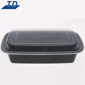 Dùng một lần một ngăn nhựa màu đen lấy đi Bento lò vi ba leakproof Hộp Ăn Trưa - Product Image 2