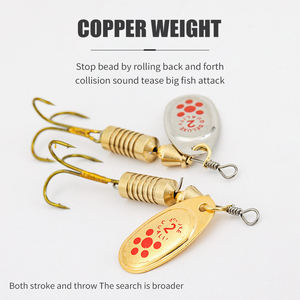 LUSHAZER Set da 10 esche artificiali spinner spoon in metallo da 7g, esche dure <span class=keywords><strong>per</strong></span> la pesca di persici, trote e branzini - Product Image 5