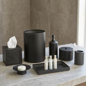 Ensemble d'accessoires de salle de bain en métal écologiques en sept pièces - Product Image 3