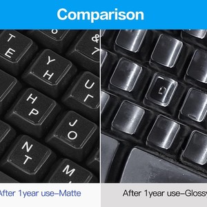 Pegatina para teclado de Ucrania, letras blancas, fondo negro, cubierta de teclado de PVC para portátil, idioma cirílico - Product Image 5