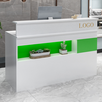 Comptoir de Caisse Blanc pour Magasin de Détail, Bureau de Réception en MDF pour Boutique