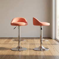 Tabourets de bar modernes nordiques à motif damier, réglables, avec structure en aluminium, pivotants, résistants à l'eau, pour usage commercial et domestique