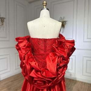 Abiti da Sera a Sirena <span class=keywords><strong>Senza</strong></span> <span class=keywords><strong>Spalline</strong></span> con Perle Rosse e Scialle Serene Hill LA72585A Abiti da Cerimonia per Donna 2025 - Product Image 4
