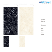 Carreaux de sol et de mur en porcelaine 800x1600mm, briques réfractaires, mur intérieur poli brillant, design moderne