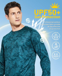 Camisas de Pesca de Manga Larga con Protección Solar UPF 50+, Talla Grande, Impermeables, de Secado Rápido, Transpirables, Ligeras, para Exteriores, con Logotipo Personalizado - Product Image 1