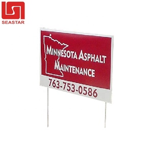 Thái Lan nhà máy tùy chỉnh kháng sóng nhựa biển quảng cáo không thấm nước <span class=keywords><strong>PP</strong></span> rỗng <span class=keywords><strong>coroplast</strong></span> sân dấu hiệu với kim loại cổ phần - Product Image 5