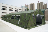 Meilleure Tente d'été à Grande Structure pour les Émirats Arabes Unis, Mobile, Portable, Imperméable, Beige Désertique, 6x8m, 40 Personnes, Une Chambre, en Polyester pour Base