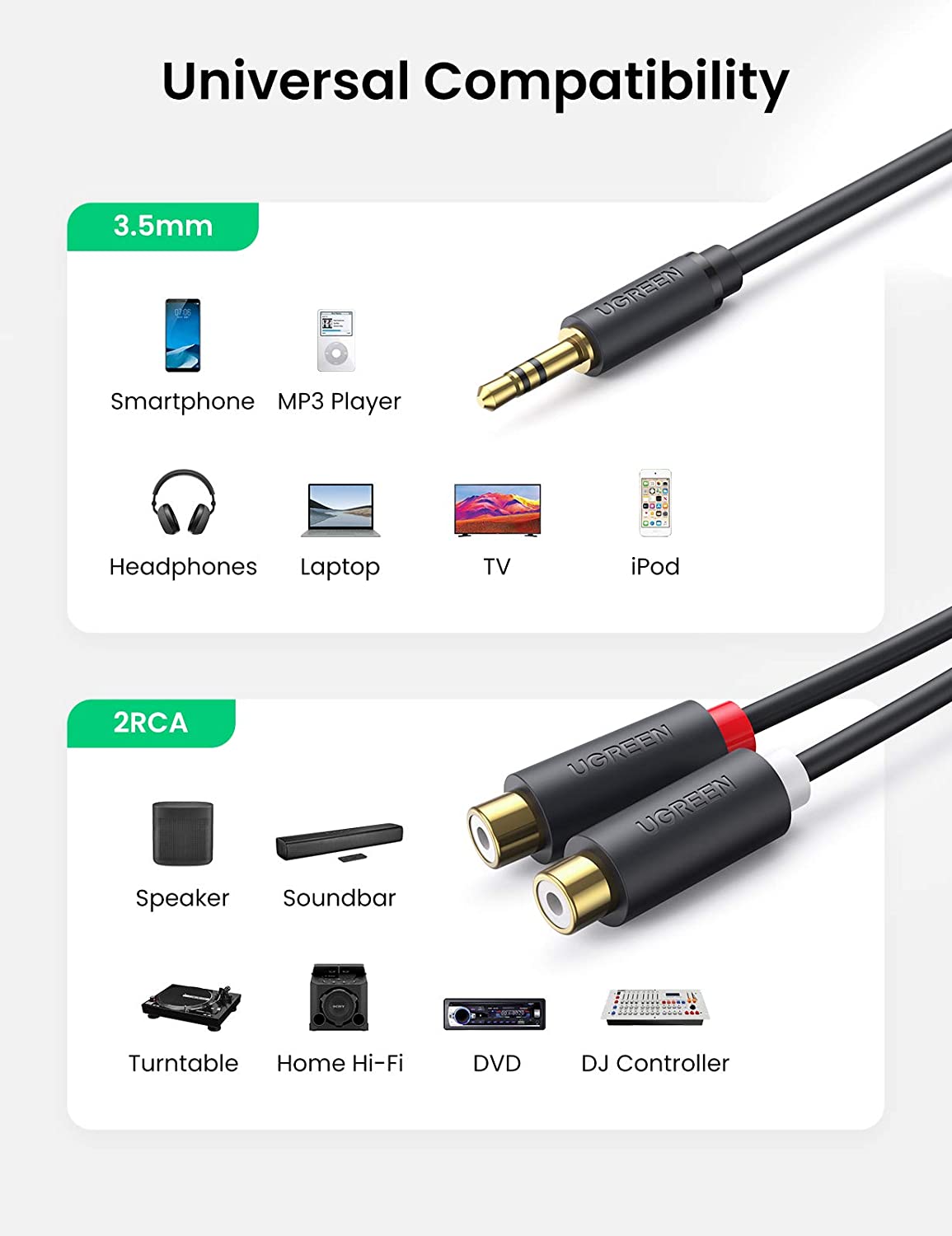 Cavo Prolunga RCA 2 Maschio A 2 Femmina – Adattatore Audio Stereo 24K Placcato Oro – Angolo Retto 90° – 1 Piede (30 Cm) – Per Amplificatori, Casse, Hi-Fi