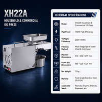 Mesin Pengolah Minyak Kelapa Sawit & Kedelai Otomatis Pabrik XUANHUA, Mesin Press Minyak Listrik Komersial 220V CE
