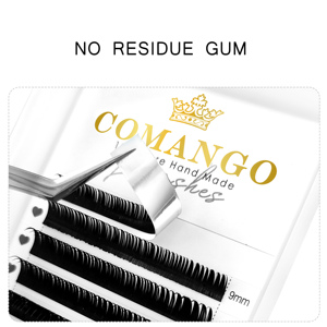 CoMango Set de Pestañas Postizas de Visón Sintético Estilo Ruso Hechas a Mano Naturales Largas para Cosplay Efecto Mojado <span class=keywords><strong>Súper</strong></span> Negro Mate - Product Image 2