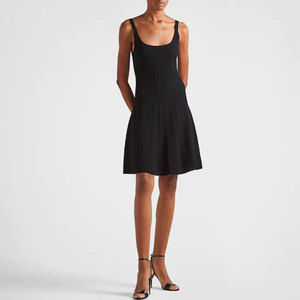 Fabricant de tricots personnalisé noir sans manches élégant laine <span class=keywords><strong>cachemire</strong></span> conception de tricot femmes vêtements <span class=keywords><strong>robe</strong></span> <span class=keywords><strong>pull</strong></span> décontracté <span class=keywords><strong>robe</strong></span> femmes - Product Image 5