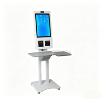 Kiosque de commande automatique pour restaurant de restauration rapide avec écran tactile LCD 21,5 pouces 4K, reconnaissance faciale, lecteur de codes-barres SDK et paiement