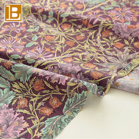 Tissus en popeline de coton 100% BILU 80s à motifs floraux, collection festive de Noël, March Sparkle