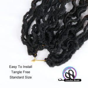 Extensiones de Cabello Sintético para Peinados Trenzados, Estilo Rizado, al por Mayor, Estilo Diosa Gitana, Extensiones de Cabello Faux Locs, Aguja de Crochet para Cabello - Product Image 3