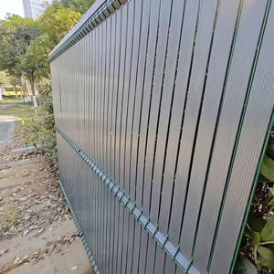 Panneaux de clôture de jardin à bande verticale anti-UV 3D Privacy Lattes de confidentialité en PVC <span class=keywords><strong>rigide</strong></span> Clôture de <span class=keywords><strong>panneau</strong></span> de 1.53x2.5m avec lattes de confidentialité - Product Image 1