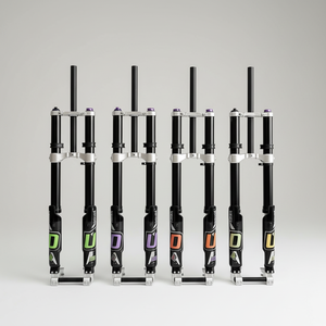 <span class=keywords><strong>Fourche</strong></span> <span class=keywords><strong>VTT</strong></span> double couronne robuste 203 mm en alliage CNC 7075 à ressort air-huile avec axe traversant de 20 mm pour <span class=keywords><strong>Enduro</strong></span> et Downhill - Product Image 1