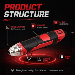 <span class=keywords><strong>Pistola</strong></span> de Calor <span class=keywords><strong>Mini</strong></span> de 300W al por Mayor, <span class=keywords><strong>Pistola</strong></span> de Aire Caliente Compacta y Portátil con 2 Niveles de Temperatura para Manualidades y Reparaciones - Product Image 4