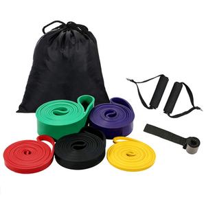 5er-Pack Klimmzug-Unterstützungsbänder Klimmzug-Widerstandsbänder Übungsschlaufenbänder Krafttraining Dehnbänder Mit Türanker & Griffen - Product Image 3