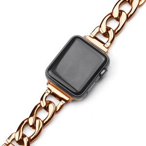 Correa de Reloj de Metal con Diseño de Cadena de Vaquero para <span class=keywords><strong>Apple</strong></span> <span class=keywords><strong>Watch</strong></span> 7 8 9 10 Ultra, Correa de Reloj Ajustable de Liberación Rápida de 41 mm y 49 mm - Product Image 4