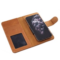Funda de teléfono móvil de cuero con cinta adhesiva 3M, clip Universal, BILLETERA, tarjetero, para todos los modelos de teléfono