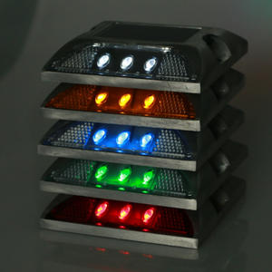 Прямая поставка с завода, солнечные светодиодные дорожные шпильки, отражающий «кошачий глаз», маркер безопасности дорожного движения, пластиковый приподнятый тротуар для предупреждения движения - Product Image 4