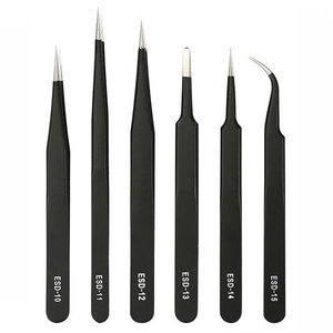 Anti Static Tweezers Set 6 Piece ESD Precision <b>Tools</b> For Electronics Repair - Product Image 5