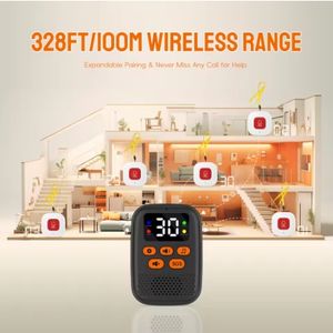 Sos tpager pager לחצן שיחה רפואי אלחוטי מעקב אחר זקנות sos אזעקות רטט דיגיטלי שיחה פעמון - Product Image 6