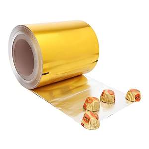 กระดาษห่อช็อคโกแลตหลากสีสำหรับบรรจุภัณฑ์ขนมกระดาษฟอยล์อลูมิเนียมพิมพ์โลโก้ตามสั่ง - Product Image 1