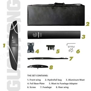 GY910 Hydrofoil PVC Surfboard Aluminium Carbone Mât Wingfoil Aile Hydrofoil pour Sports Nautiques Vague de Pompage avec Kite Surf Board - Product Image 3