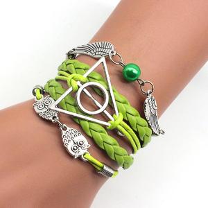<span class=keywords><strong>Hary</strong></span> <span class=keywords><strong>Potter</strong></span>-pulsera de cuerda de ala de búho, triangular, reliquias de la muerte, regalo Vintage - Product Image 4
