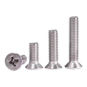304 Stainless Steel Flat Head Phillips Screws Inch Standard Thread Countersunk Head Machine Screws #2 #4 #6 #8 #10 - Product Image 1