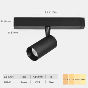 SCON Led Magnetic Tracks Lights System Indoor Lighting Ceiling Wall Light Surface Lamps Sc-xtb028 Glass Track Rail LED