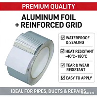 Ruban adhésif en aluminium renforcé de fibre de verre, épaisseur 2 mm, taille personnalisable, simple face, largeur 48 mm, longueur 10 m, adhésif acrylique thermofusible
