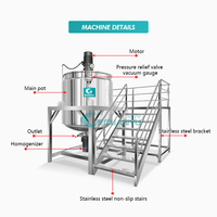 Réservoir de mélange de vaisselle en acier inoxydable Mélangeur de détergent liquide de shampooing Machine de fabrication de savon liquide de lavage des mains