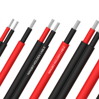 Cable Solar Fotovoltaico H1Z2Z2-K de Fábrica, Cable de Cobre Estañado XLPE de 4mm2, 6mm2, 10mm2, Rojo y Negro, 100m/Rollo