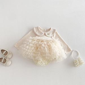 Nuovi Arrivi Autunno Inverno: Tutù con Colletto Peter Pan per <span class=keywords><strong>Neonati</strong></span> e Bambini, Vestiti Principessa in Tulle, Body con Gonna per <span class=keywords><strong>Neonati</strong></span> e Bambini - Product Image 6