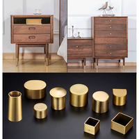 Protecteur de tube de jambe de meubles en laiton moderne pieds de table capuchons de base couvre-jambes d'armoire pour table à manger pour salon